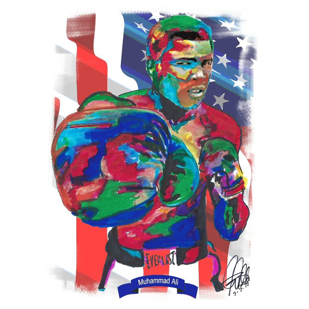 Muhammad Ali Heavyweight Champion Boxing Poster Print Wall Art 18x24